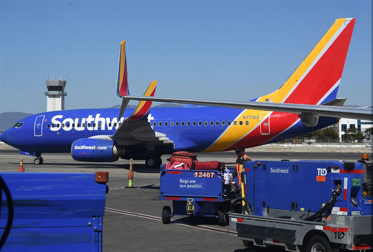 <i>Robyn Beck/AFP/Getty Images</i><br/>Southwest Airlines canceled three of every 10 departures it had scheduled on Sunday.
