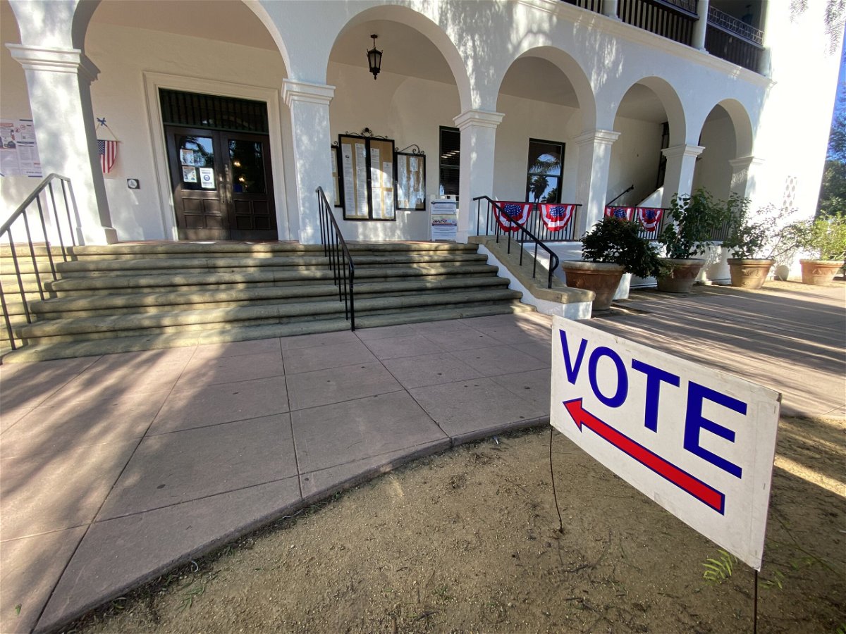 Elections results will be displayed on a TV outside at Santa Barbara City hall.