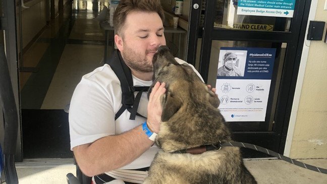 <i>Craven County Sheriff's Office/WLOS</i><br/>Craven County Sheriff's Deputy Zach Bellingham is a major lover of his pets and benefit concert organizers said he hopes soon to be returning to New Bern.