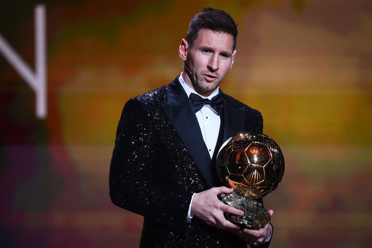 <i>Franck Fife/AFP/Getty Images</i><br/>Lionel Messi poses after being awarded the Ballon d'Or.