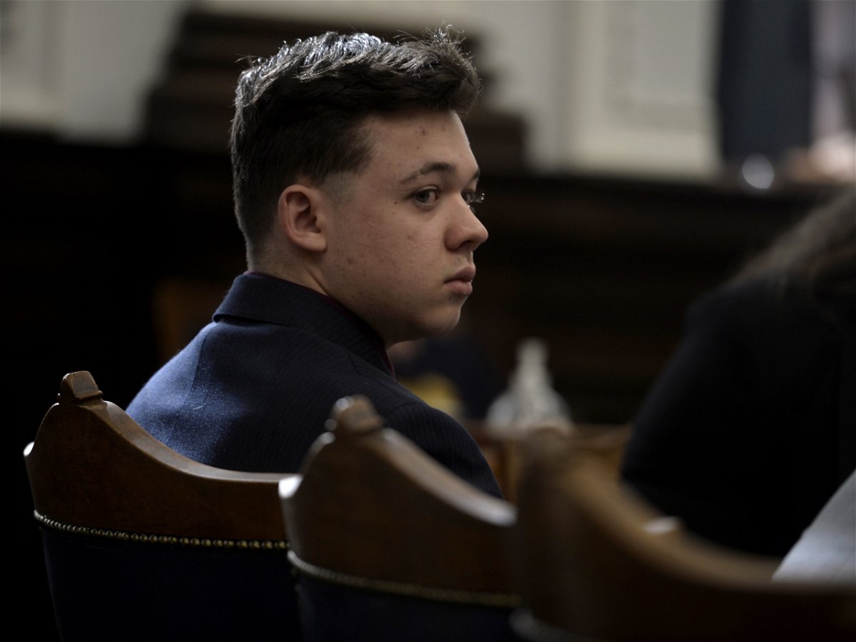<i>Sean Krajacic/Kenosha News/Pool/Getty Images</i><br/>A second juror in Kyle Rittenhouse's homicide trial was dismissed in as many days on Friday due to an issue with her pregnancy. Rittenhouse is shown here as his lawyer gives opening statements to the jury at the Kenosha County Courthouse in Kenosha