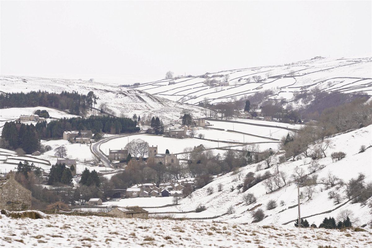 <i>Danny Lawson/PA Images/Getty Images</i><br/>The Yorkshire Dales received a blanket of snow due to Storm Arwen.