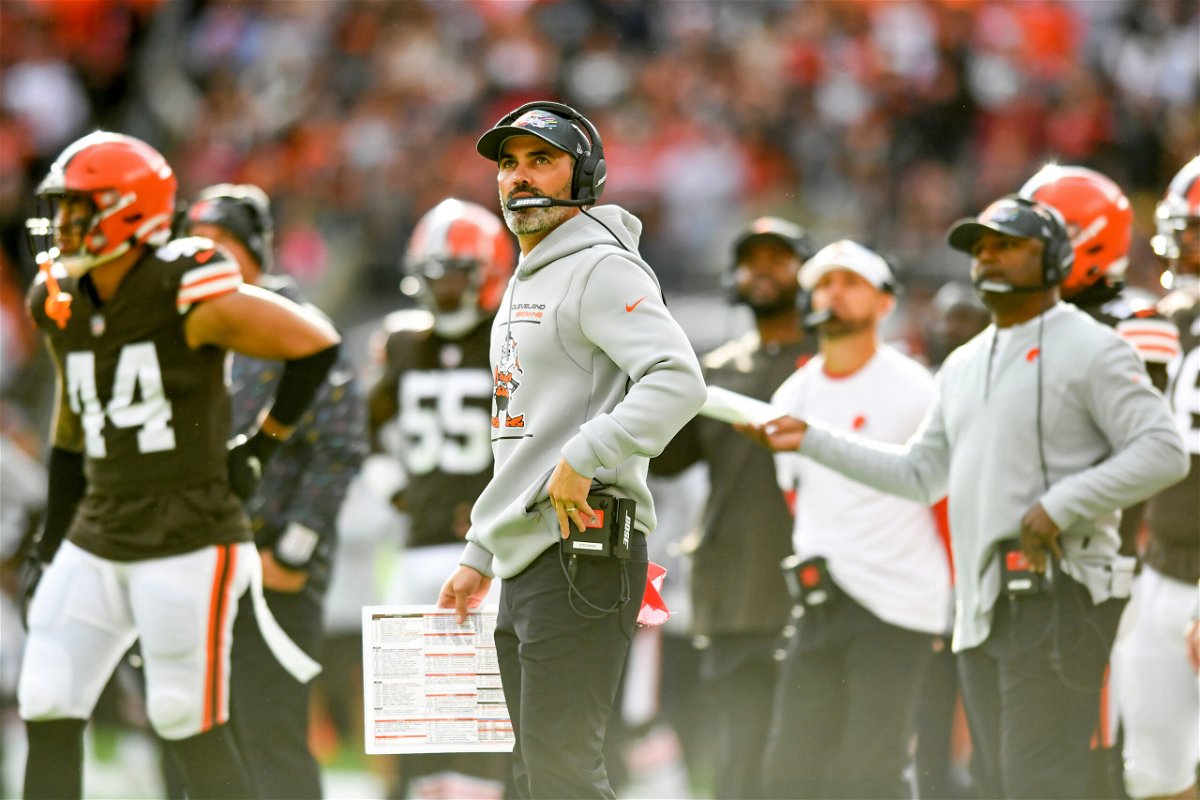 <i>Nick Cammett/Diamond Images/Getty Images</i><br/>Cleveland Browns head coach Kevin Stefanski has tested positive for Covid-19 and is set to miss Saturday's game versus the Las Vegas Raiders in Cleveland