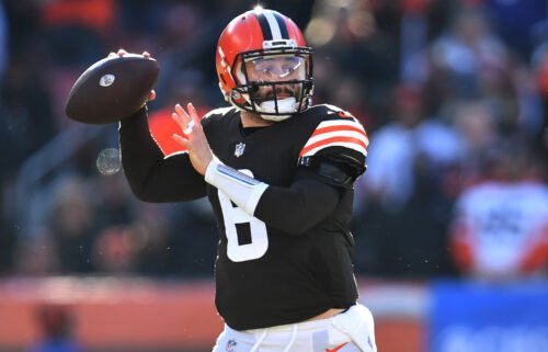Covid-19 is wreaking havoc on the sports schedule. Baker Mayfield #6 of the Cleveland Browns throws a pass against the Baltimore Ravens on December 12