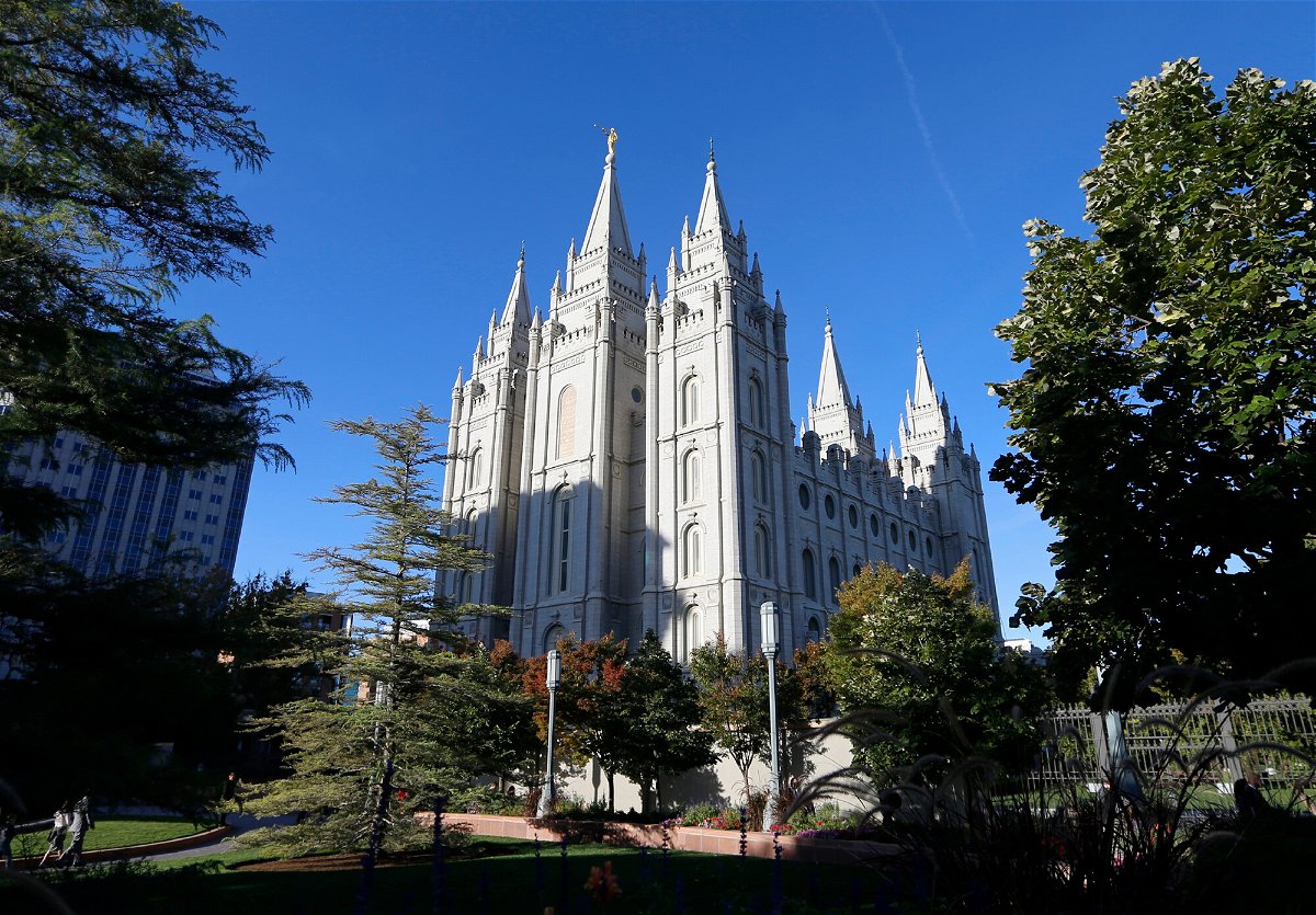 <i>Rick Bowmer/AP</i><br/>The Salt Lake Temple is pictured on October 5
