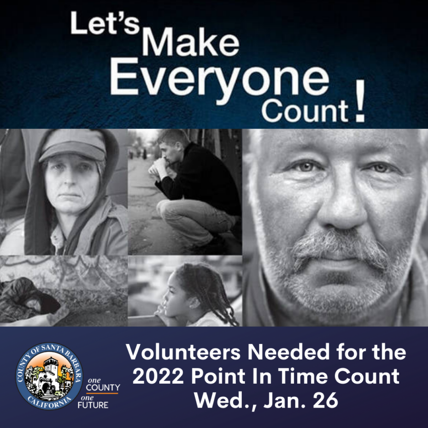 Santa barbara county looking for volunteers for annual point in time