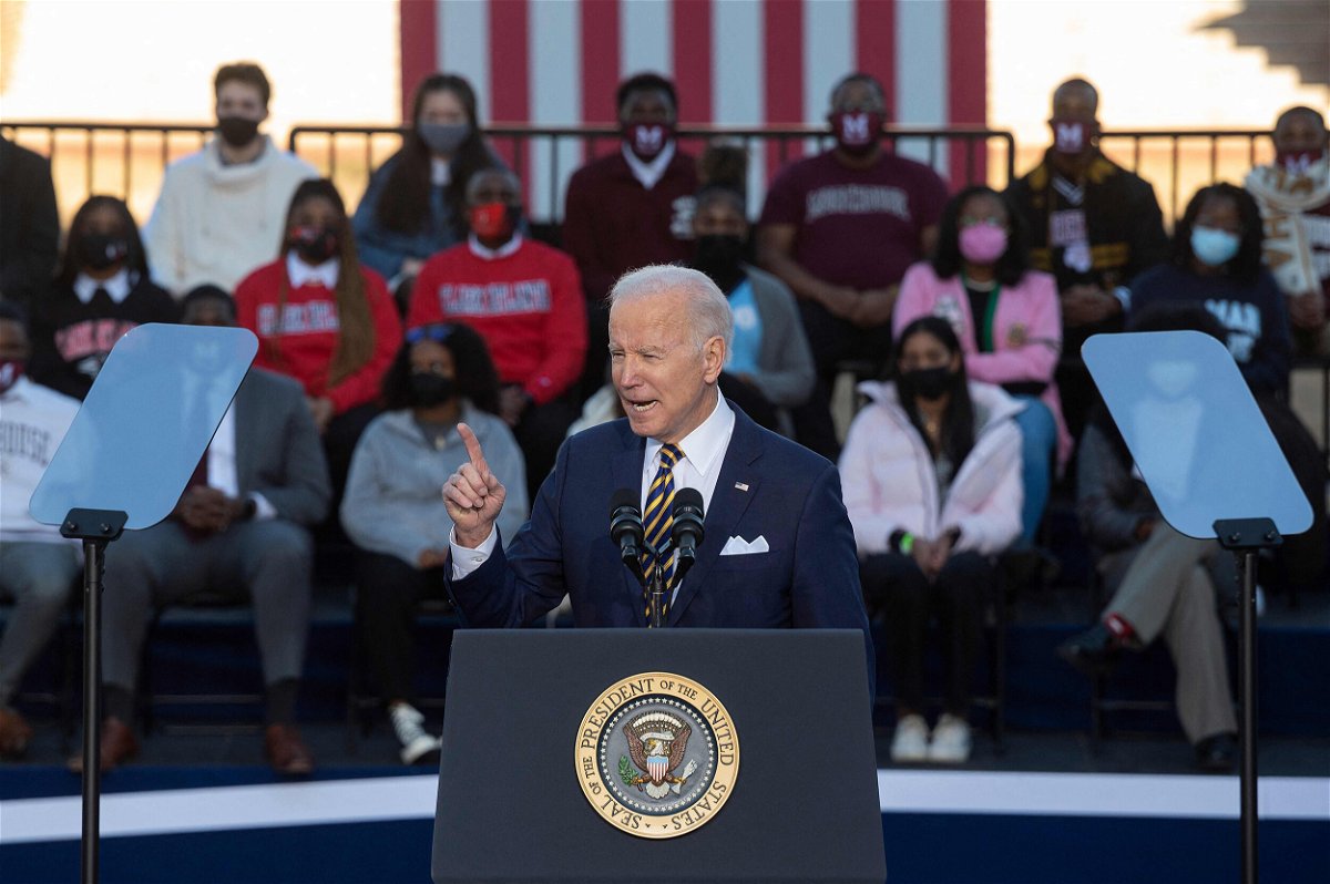 <i>Jim Watson/AFP/Getty Images</i><br/>White House says President Joe Biden was not making 'human' comparison between segregationists and opponents of voting rights bills