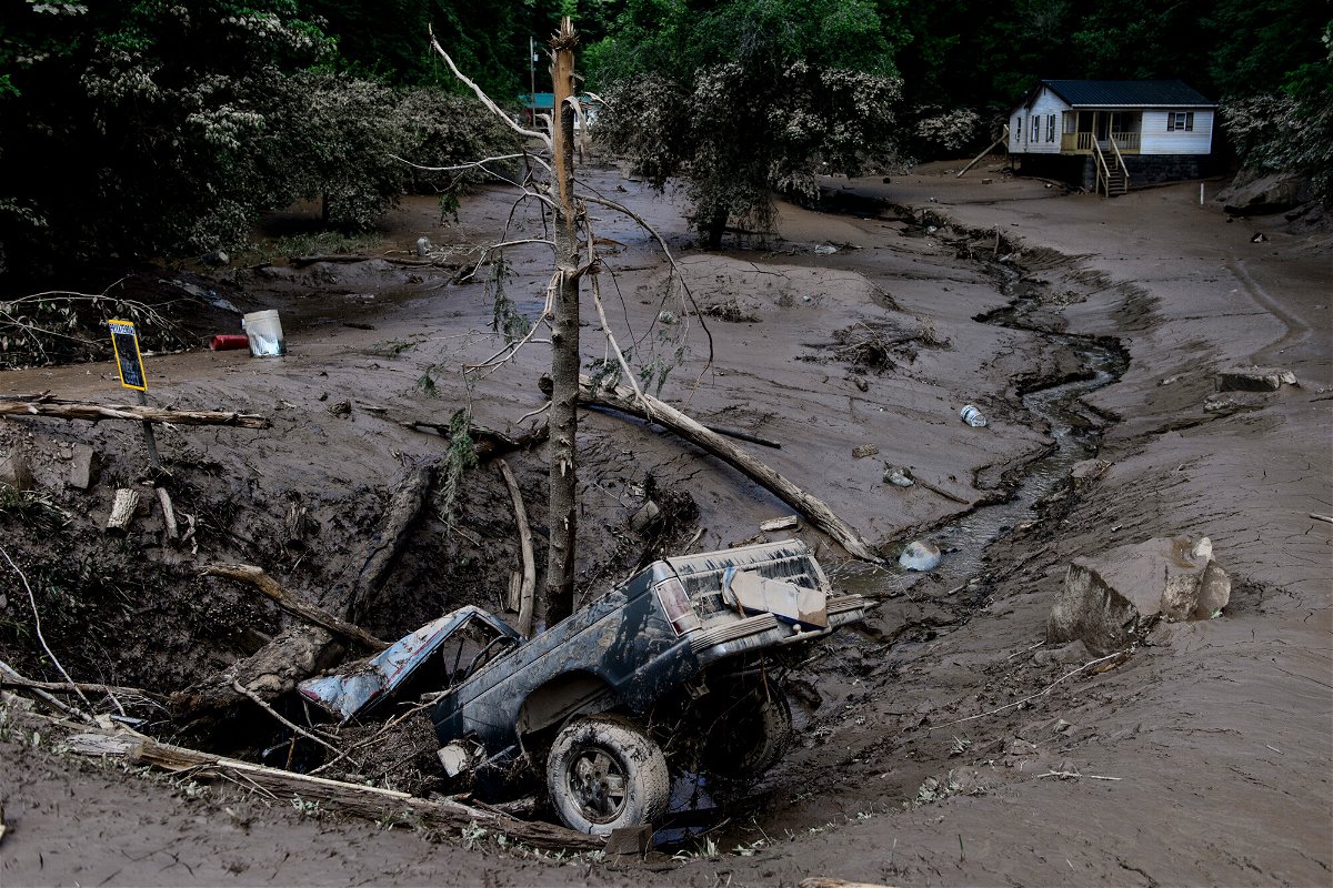 <i>Sam Owens/The Charleston Gazette-Mail/AP</i><br/>The aftermath of a flood in Clendenin