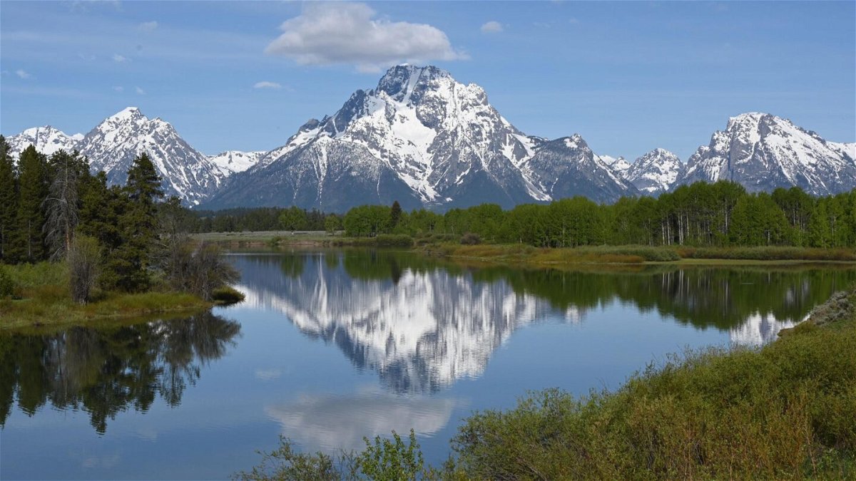 <i>Daniel Slim/AFP/Getty Images</i><br/>US National Parks will waive entrance fees for MLK Day. Pictured is the Grand Teton mountain range in Grand Teton National Park