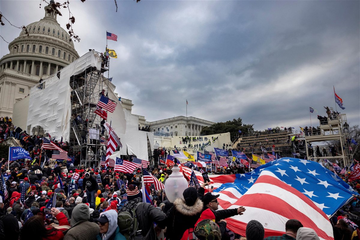 <i>Brent Stirton/Getty Images</i><br/>Trump supporters clash with police and security forces as people try to storm the US Capitol on January 6