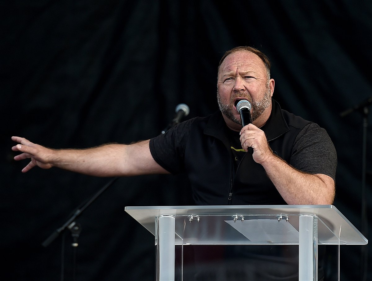 <i>Olivier Douliery/AFP/Getty Images</i><br/>Right-wing conspiracy theorist Alex Jones