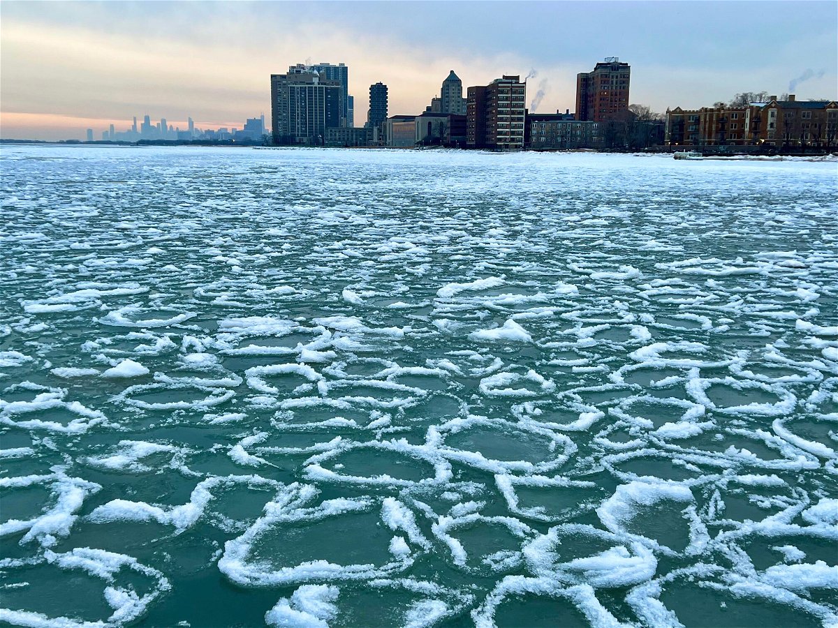 <i>Sharan Banagiri</i><br/>Ice formations in Lake Michigan in Chicago taken by Sharan Banagiri. He told CNN these photo were taken at Loyola Beach at Rogers Park