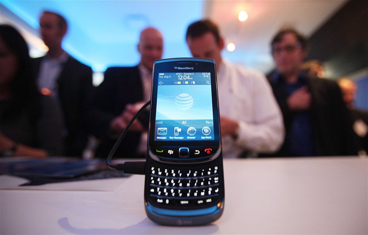 <i>Mario Tama/Getty Images</i><br/>A Blackberry Torch 9800 smartphone is seen after being unveiled at a news conference August 3
