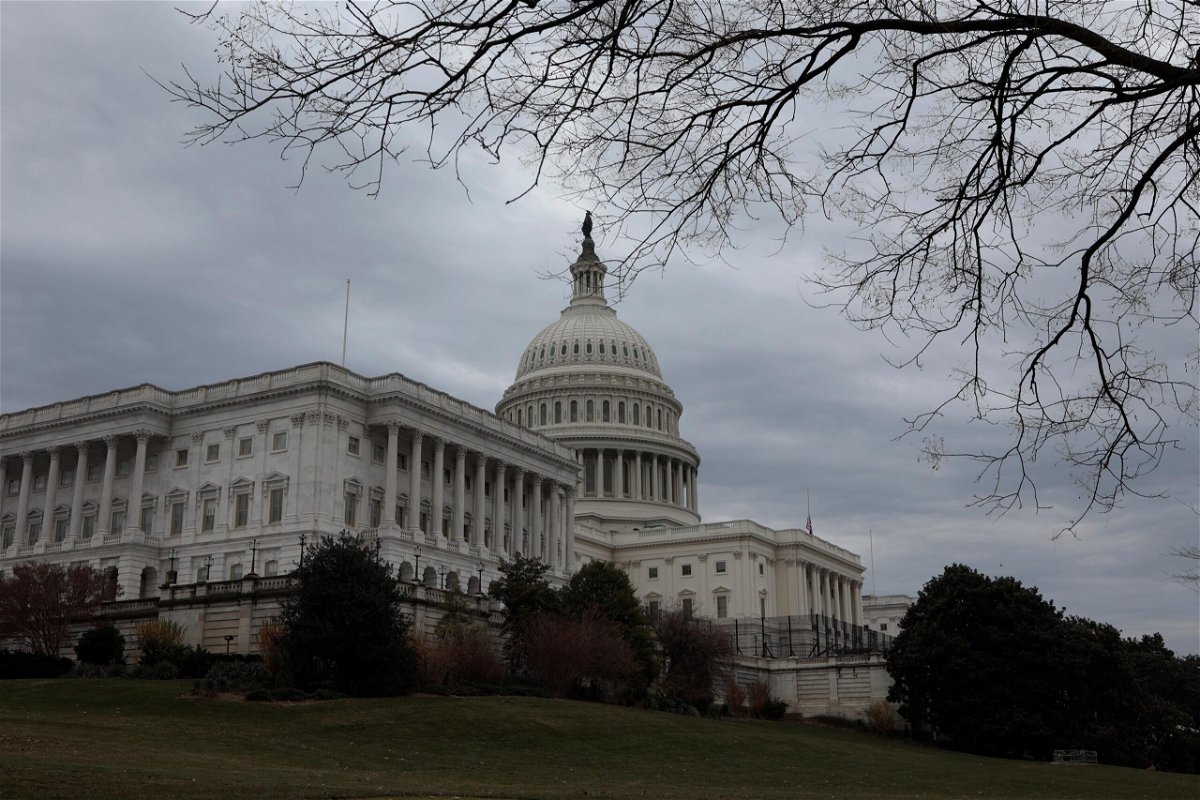 <i>Anna Moneymaker/Getty Images</i><br/>Clouds hang over the U.S. Capitol Building on December 29