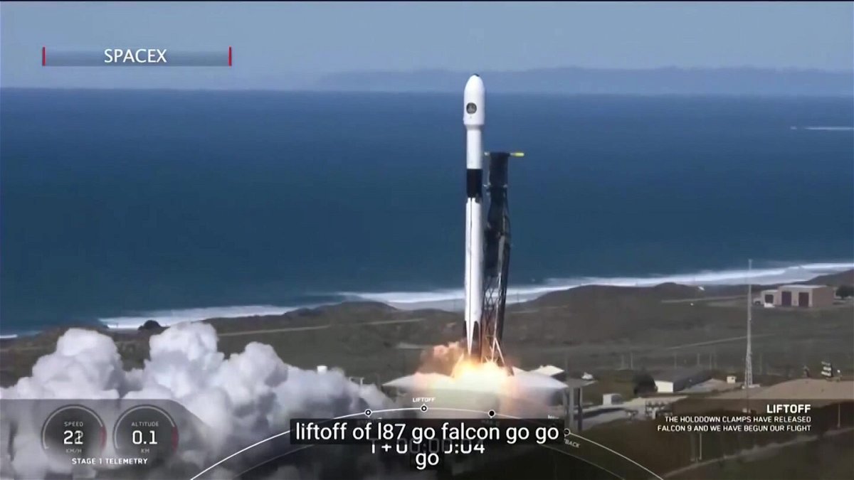 SpaceX Vandenberg Launch on Feb. 25, 2022.
