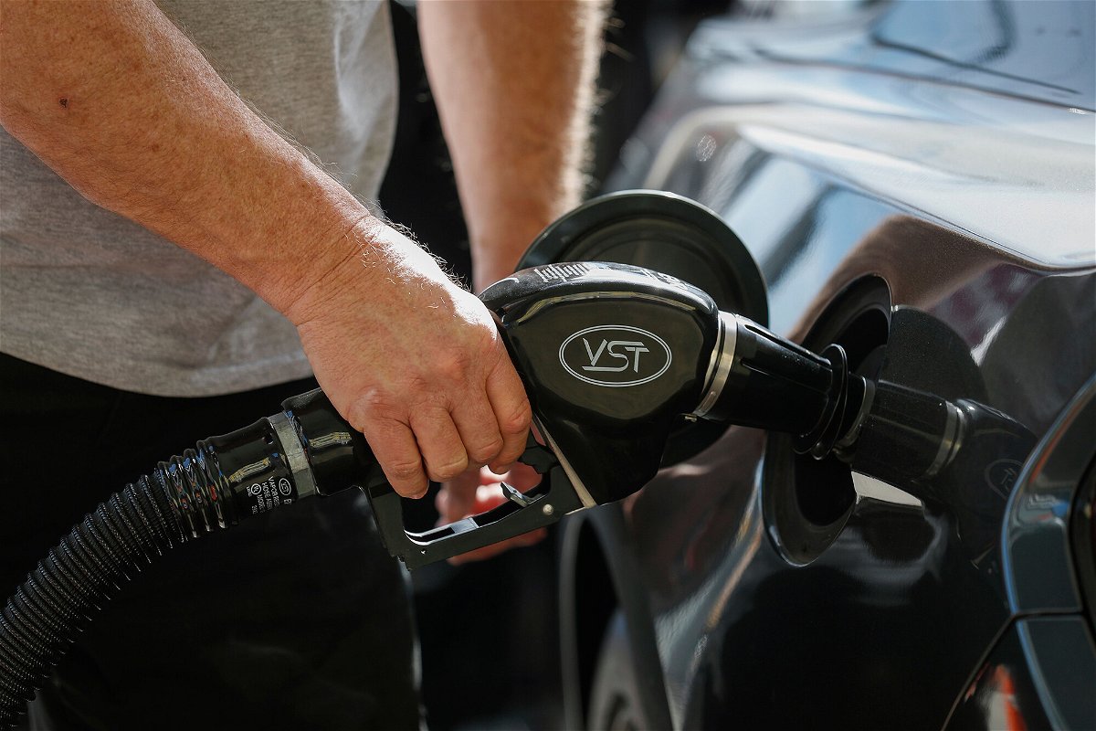 <i>Caroline Brehman/EPA-EFE/Shutterstock</i><br/>A person pumps gasoline into a car at a 76 gas station in Los Angeles