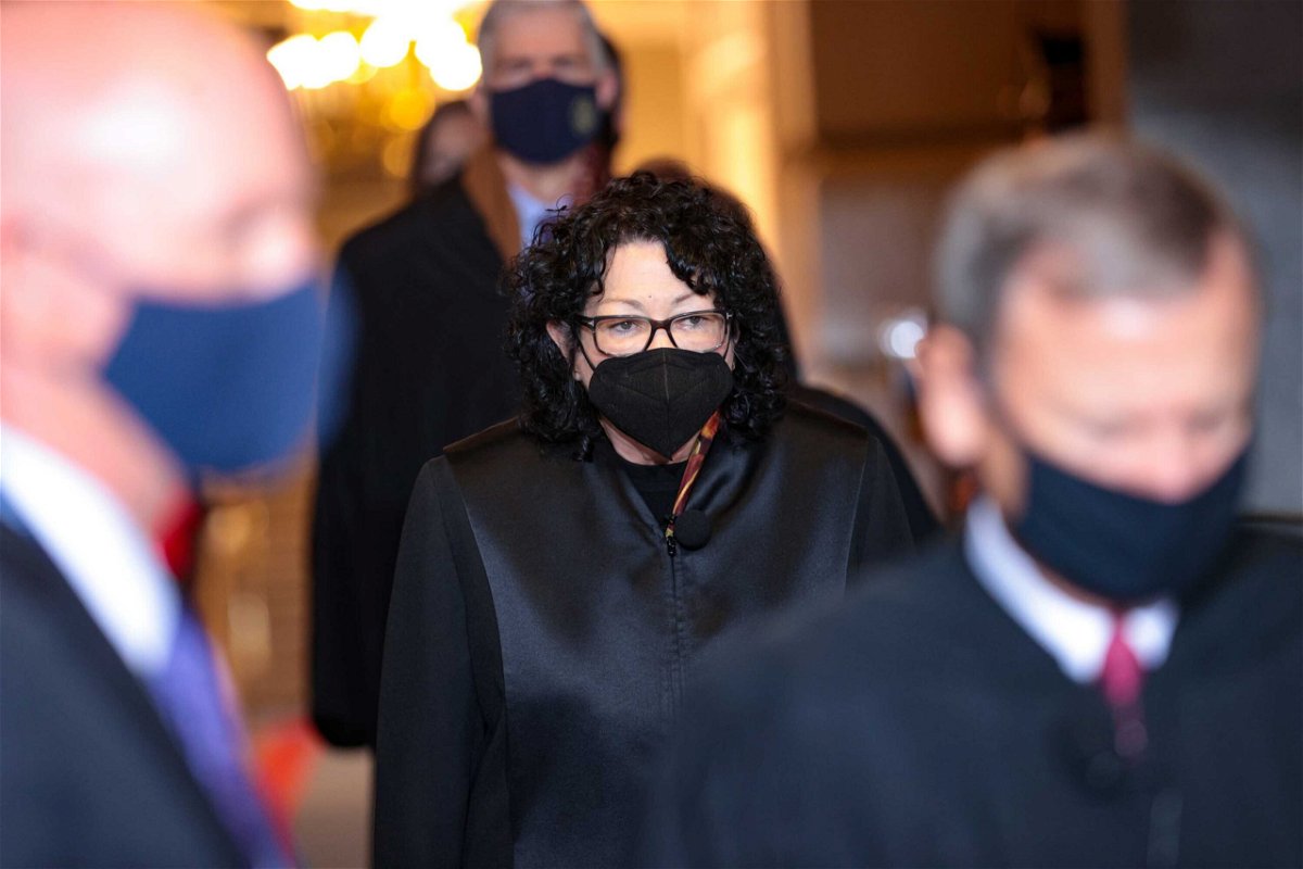 <i>Win McNamee/Getty Images</i><br/>Supreme Court Justice Sonia Sotomayor arrives to the inauguration of President Joe Biden on January 20