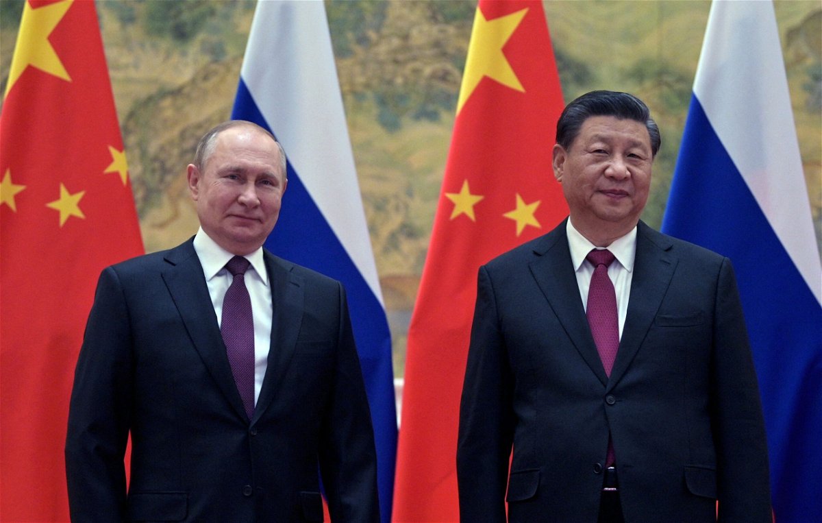 <i>Alexei Druzhinin/Sputnik/AFP/Getty Images</i><br/>Russian President Vladimir Putin and Chinese President Xi Jinping meeting in Beijing on February 4. China's envoy to the United Nations called for 