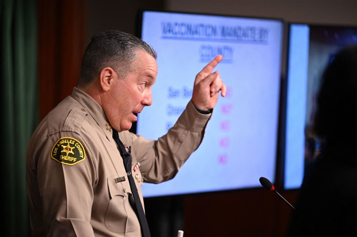 <i>Robyn Beck/AFP/Getty Images</i><br/>The authority to impose penalties for noncompliance with Los Angeles County's vaccine mandate for public workers soon could shift way from department heads who may not be carrying it out -- namely the powerful and outspoken sheriff who says 4