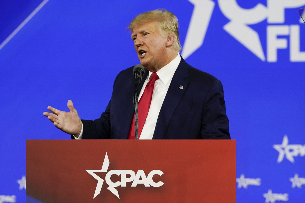 <i>John Raoux/AP</i><br/>Former President Donald Trump speaks at the Conservative Political Action Conference (CPAC) in Orlando