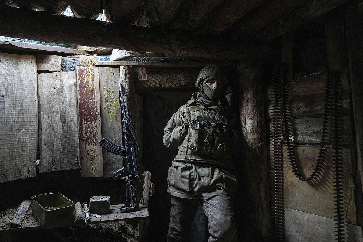 <i>Evgeniy Maloletka/AP</i><br/>New intel adds to US fears that Russia is readying for military action. A Ukrainian serviceman stands in a shelter near Zolote