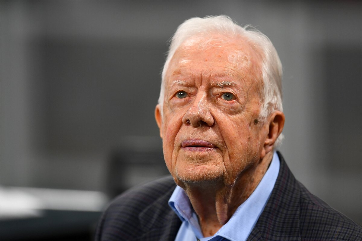 <i>Scott Cunningham/Getty Images/FILE</i><br/>Former President Jimmy Carter called on the US and allies to 