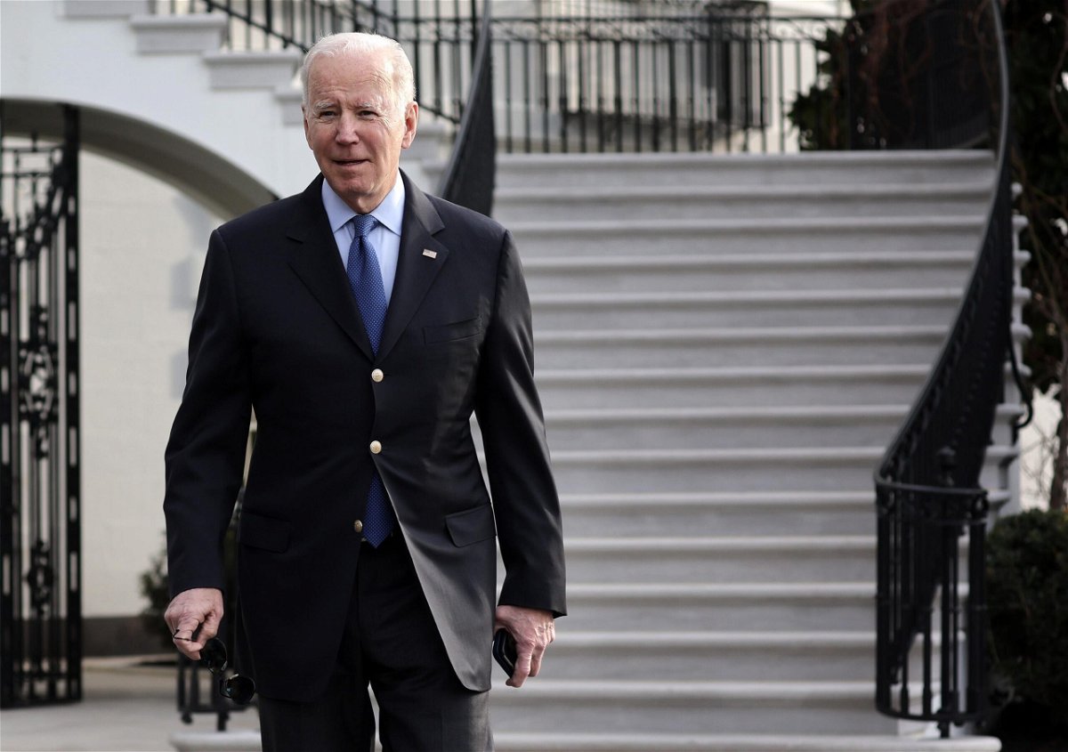 <i>Alex Wong/Getty Images</i><br/>President Joe Biden is pictured at the White House prior to traveling to Europe on March 23. Biden's proposed budget for the fiscal year 2023 includes billions to counter Russian aggression and a new tax on America's wealthiest.