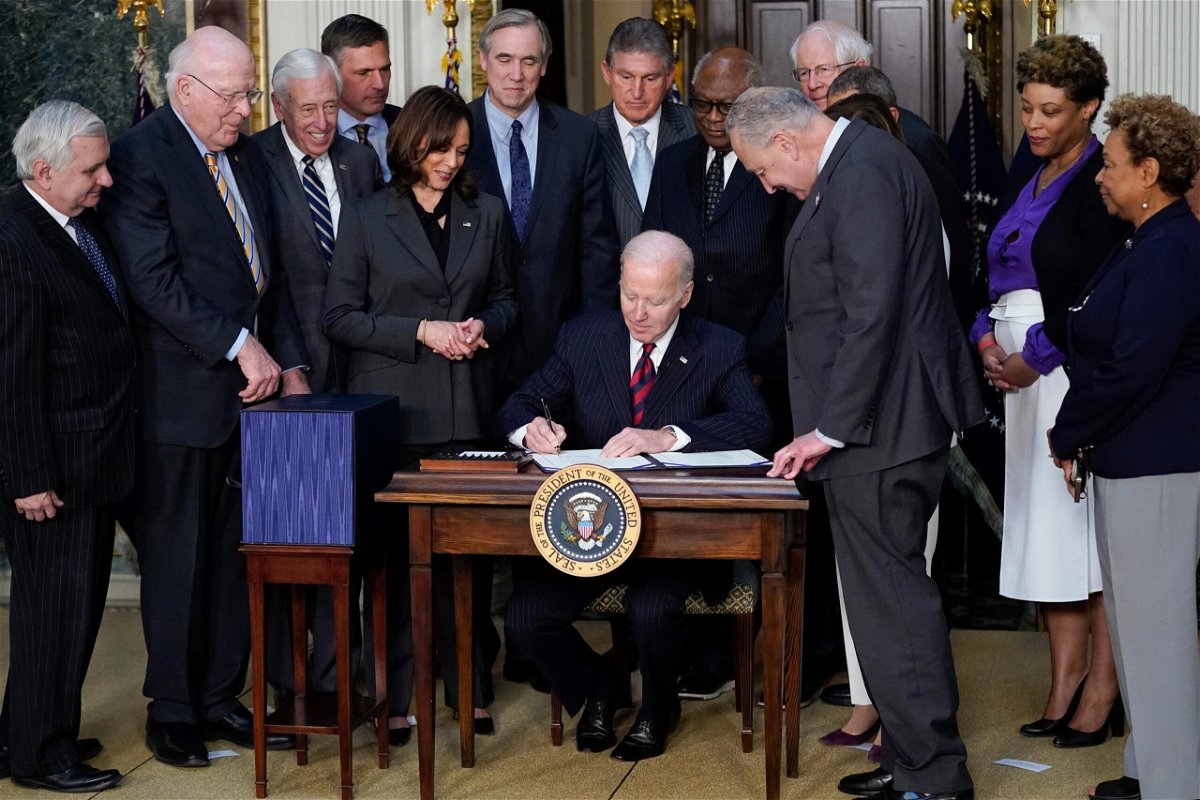 <i>Patrick Semansky/AP</i><br/>President Joe Biden on Tuesday signed a massive spending bill into law that includes $13.6 billion in new aid to Ukraine.