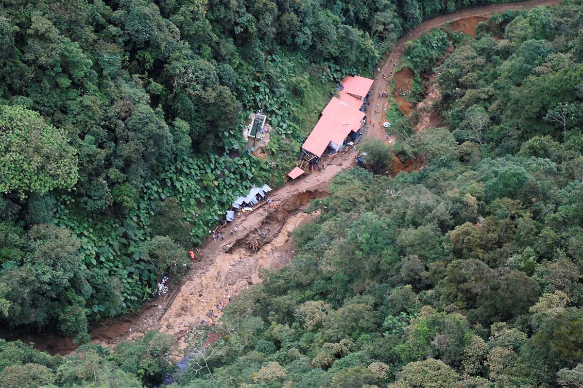 <i>Courtesy of Goverment of Antioquia/Reuters</i><br/>The landslide in Colombia's Abriaquí municipality has killed at least 11 people