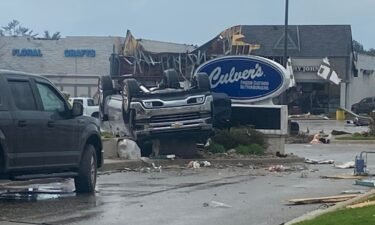 A tornado quickly moved through Gaylord in the northern Lower Peninsula of Michigan