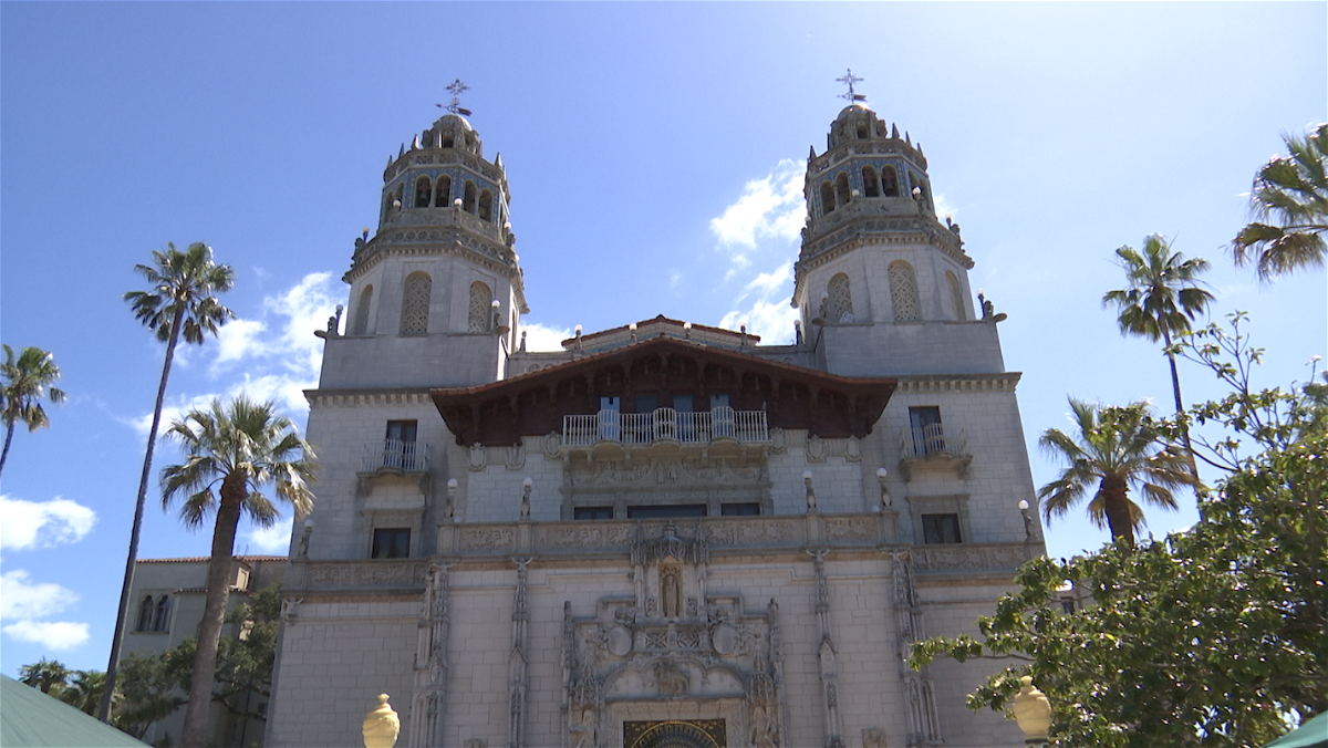 Hearst Castle, seen on May 9, 2022, is set to reopen to the public later this week. (Dave Alley/KEYT)