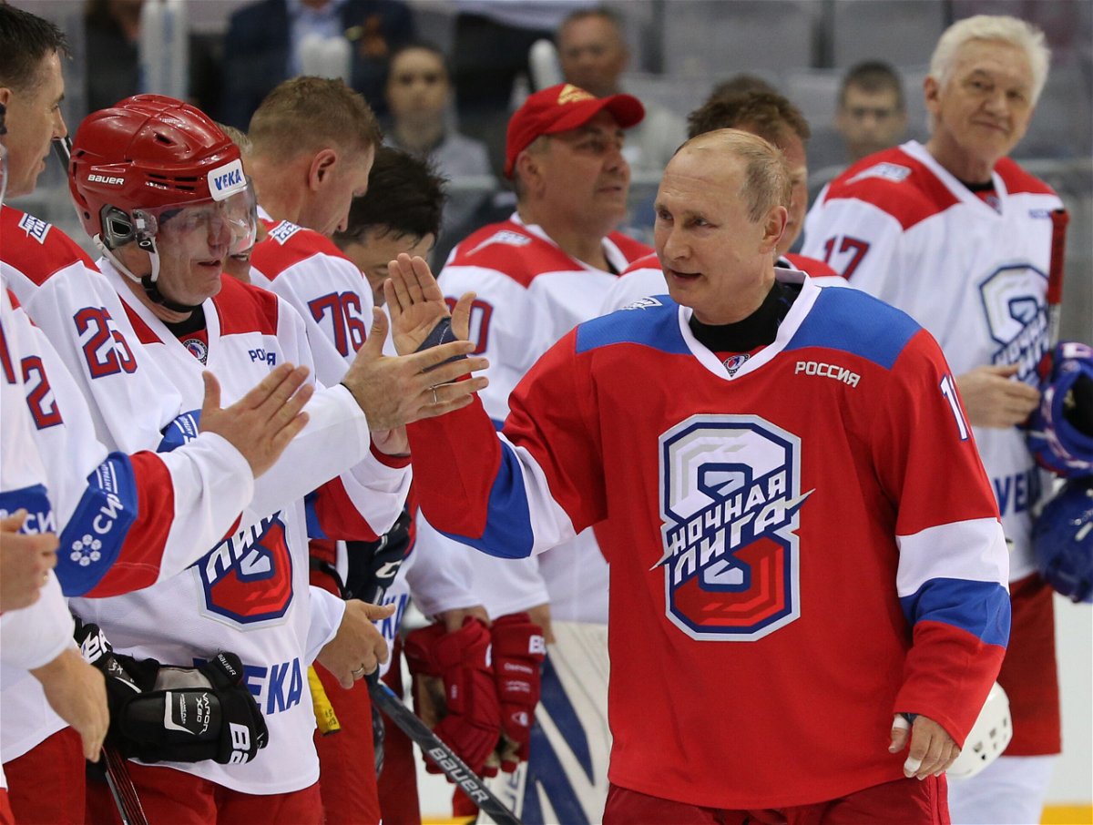 <i>Mikhail Svetlov/Getty Images</i><br/>At a gala hockey match in Sochi