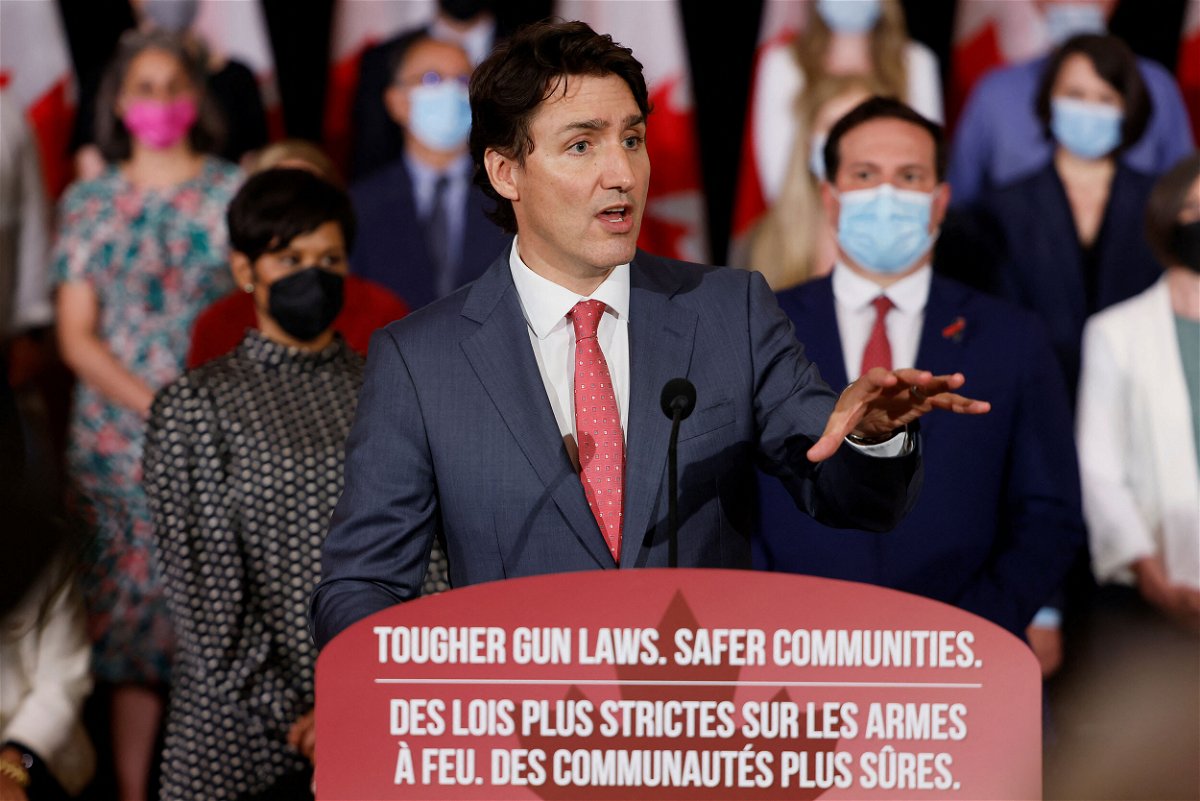 <i>Blair Gable/Reuters</i><br/>Canadian Prime Minister Justin Trudeau announced the introduction of a bill that would place a national freeze on handgun ownership across Canada.