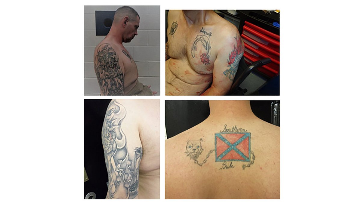 <i>From US Marshals Service</i><br/>US Marshals Service released images of Casey White's distinctive tattoos on May 5.