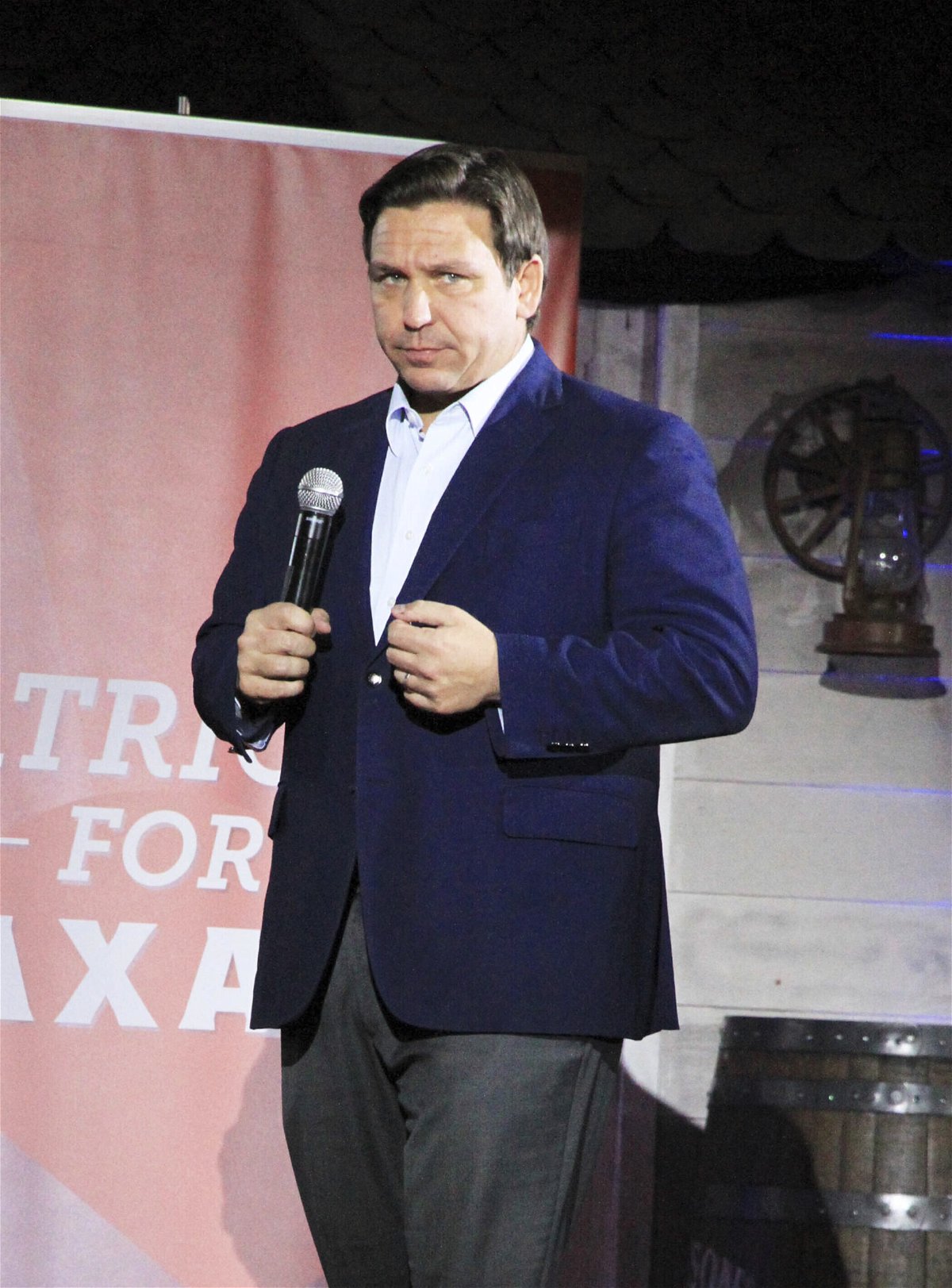 <i>Raoul Gatchalian/STAR MAX/IPx/AP</i><br/>Some Republicans have expressed their unease with the punitive actions Ron DeSantis recently took against the Walt Disney Company. The Florida governor is here attending a campaign event in Las Vegas on April 27.