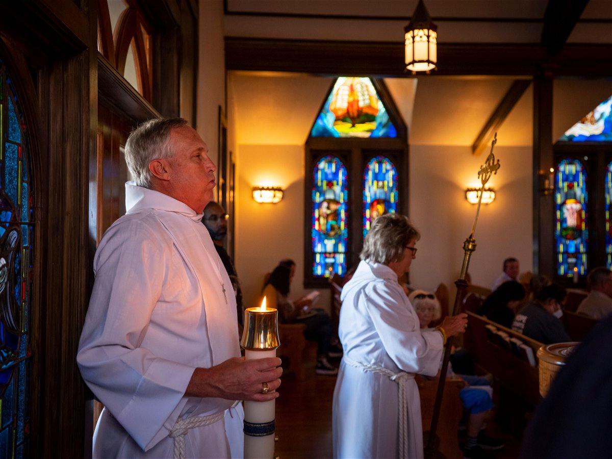<i>Matthew Busch for CNN</i><br/>St Philip's Episcopal Church was one of several the congregations that opened their doors to help Uvalde cope with the loss of 21 lives.