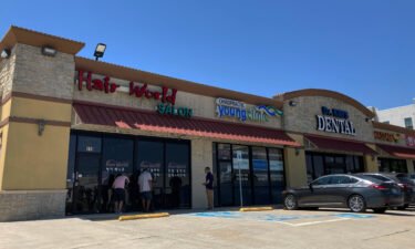 This photo shows the exterior of Hair World Salon in Dallas