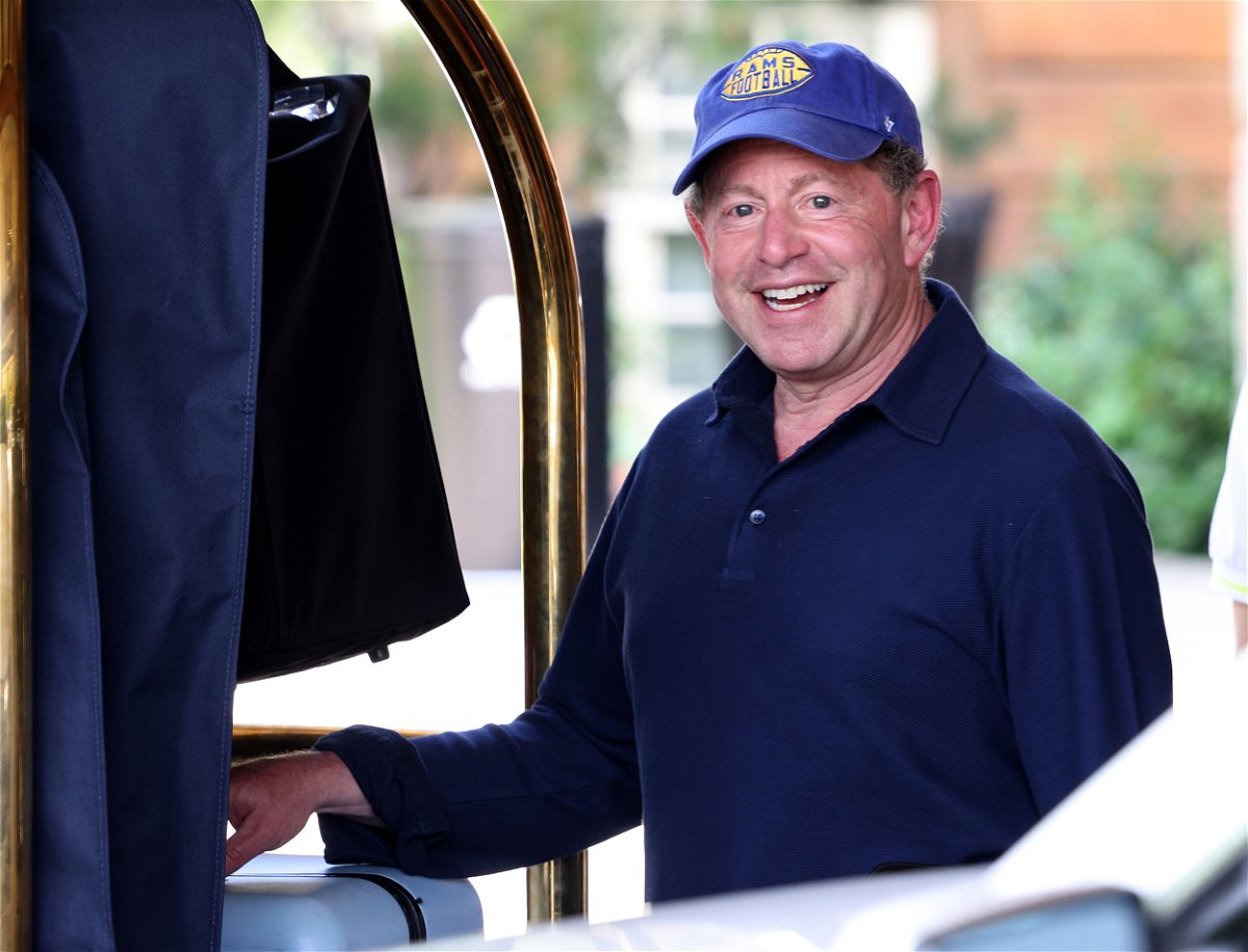 <i>Kevin Dietsch/Getty Images</i><br/>CEO of Activision Blizzard Bobby Kotick arrives for the Allen & Company Sun Valley Conference on July 06