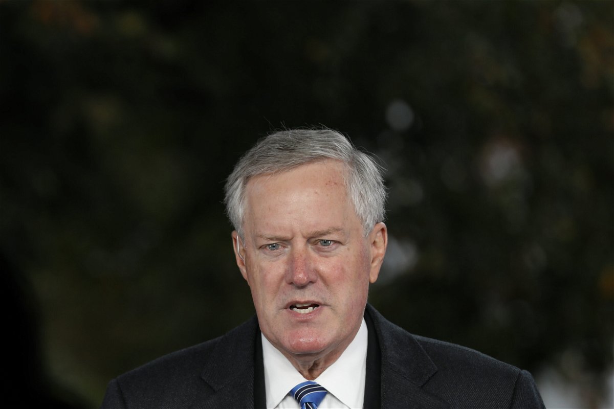 <i>Yuri Gripas/Bloomberg/Getty Images</i><br/>A former Mark Meadows' aide 'covered new ground' in her recent deposition before the January 6 Committee. Meadows is pictured here in Washington