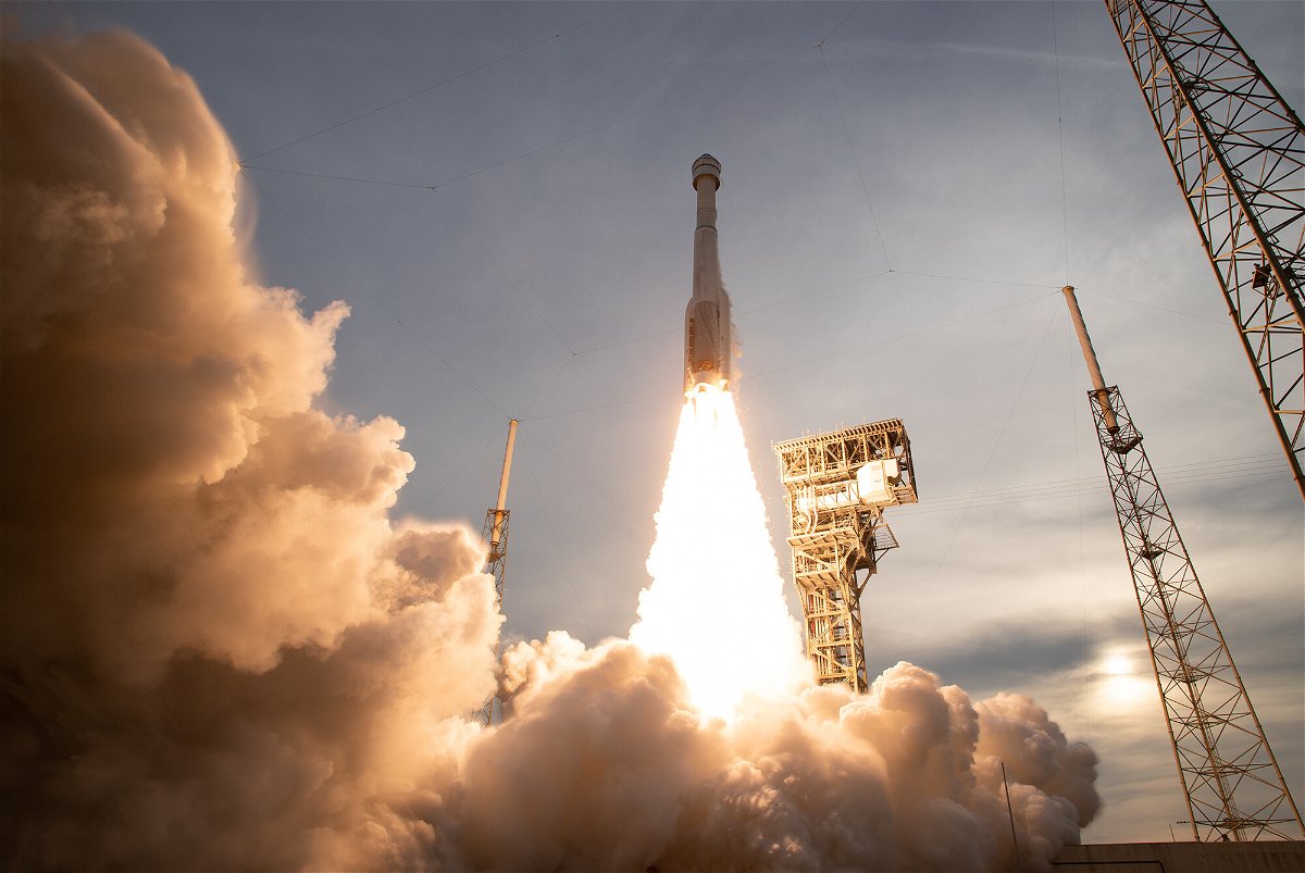 A United Launch Alliance Atlas V rocket with Boeing's CST-100 Starliner spacecraft aboard launches from Space Launch Complex 41