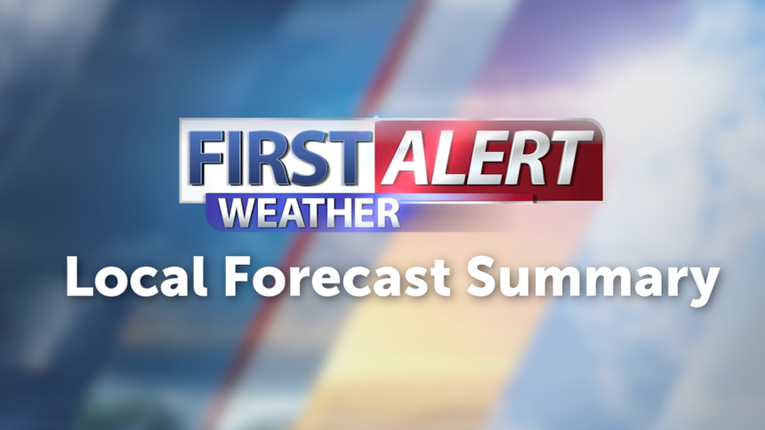 First Alert Weather local forecast Summary