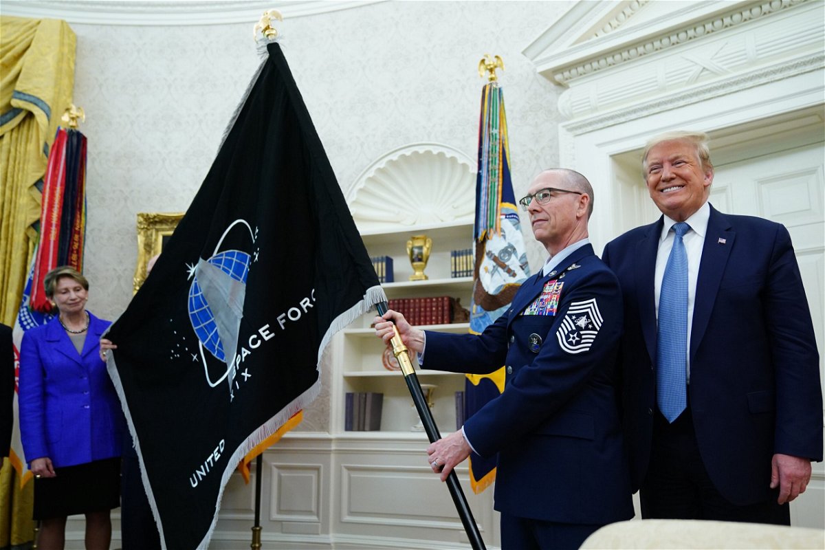 <i>MANDEL NGAN/AFP/AFP via Getty Images</i><br/>US Space Force Senior Enlisted Advisor CMSgt Roger Towberman