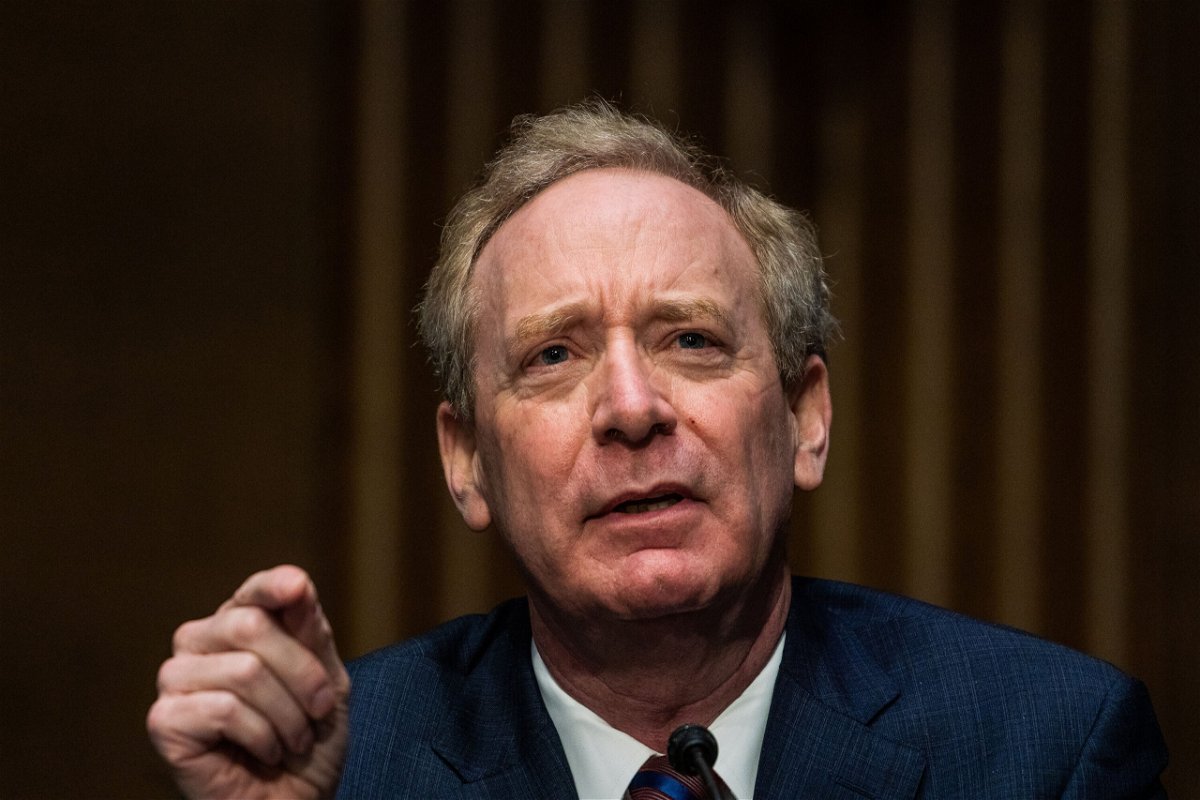 <i>Demetrius Freeman/The Washington Post/AFP/Getty Images</i><br/>Microsoft President Brad Smith speaks during the Senate Intelligence Committee hearing on Capitol Hill on February 23