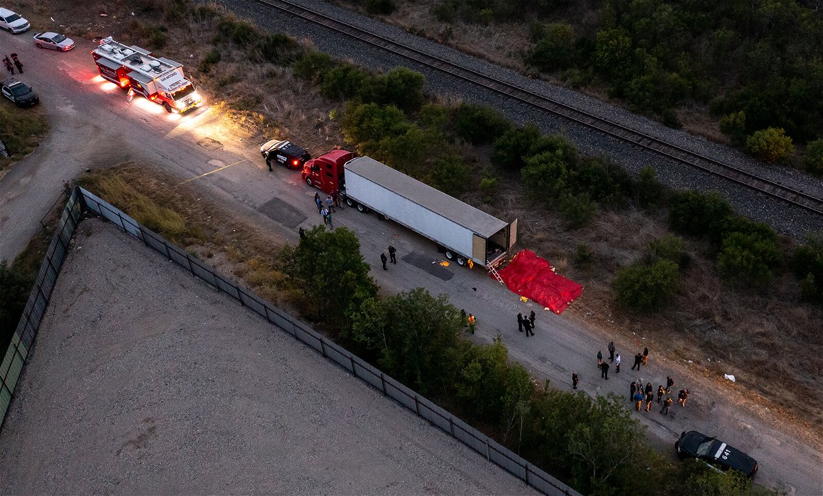 <i>Jordan Vonderhaar/Getty Images</i><br/>The alleged driver of a tractor-trailer where sweltering conditions led to the death of 53 migrants this week in San Antonio didn't realize the truck's air conditioning unit had stopped working.