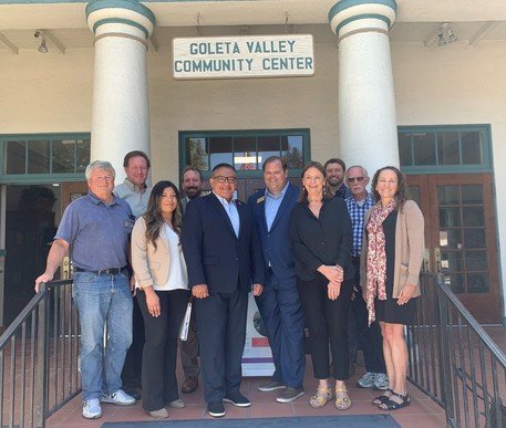 City officials and Congressman Salud Carbajal toured the Goleta Community Center on Monday.