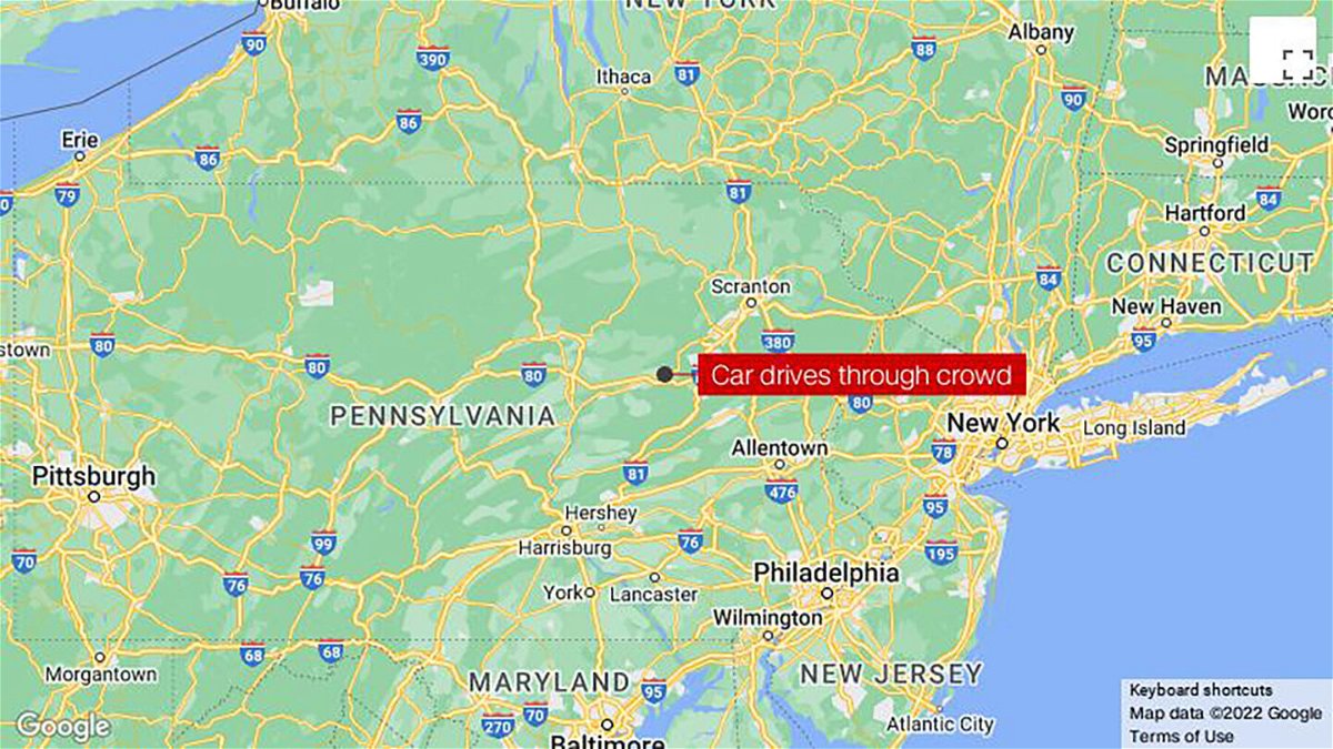 <i>Google Maps</i><br/>Authorities in Pennsylvania have arrested a suspect who they say drove his car into a crowd of people killing one person and injuring 17 others.
