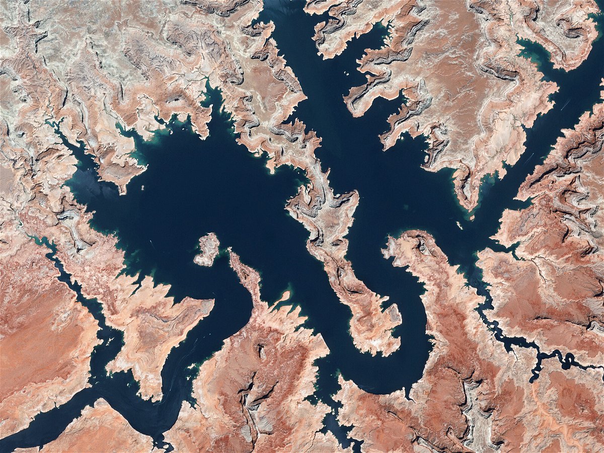 <i>Gallo Images/Orbital Horizon/Getty Images</i><br/>A satellite view of Lake Powell