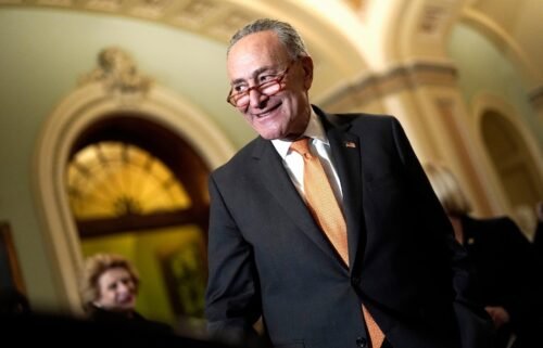 Senate Majority Leader Chuck Schumer on August 4 announced that the Senate will reconvene on August 6 and plan to take the first procedural vote to proceed to the Democrats' climate and health care bill. Schumer is pictured in Washington