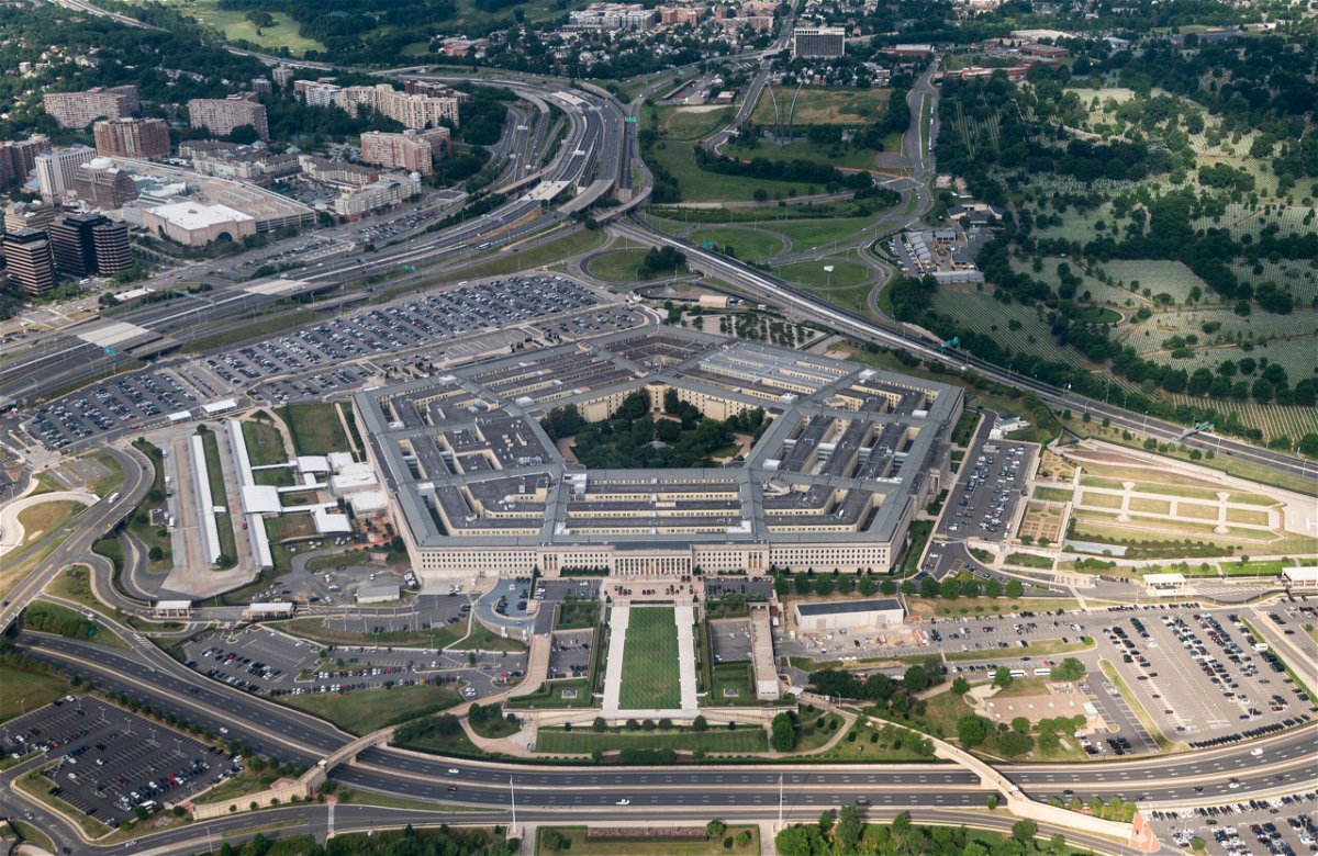 <i>Bill Clark/CQ-Roll Call Inc/Getty Images</i><br/>An aerial view of the Pentagon is seen here in June 2020. Twelve civilians were killed and five civilians were injured because of US military operations in 2021
