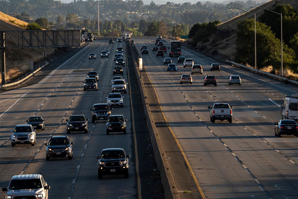<i>David Paul Morris/Bloomberg/Getty Images</i><br/>Traffic on Interstate 80 in Crockett